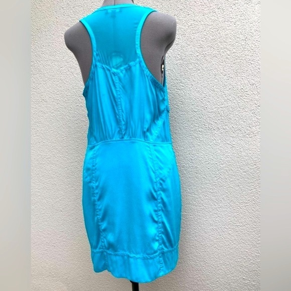 Bebe Y2K Silky Racer Back Tank Women’s SummerDress with Sheer Cutouts medium - Picture 6 of 6